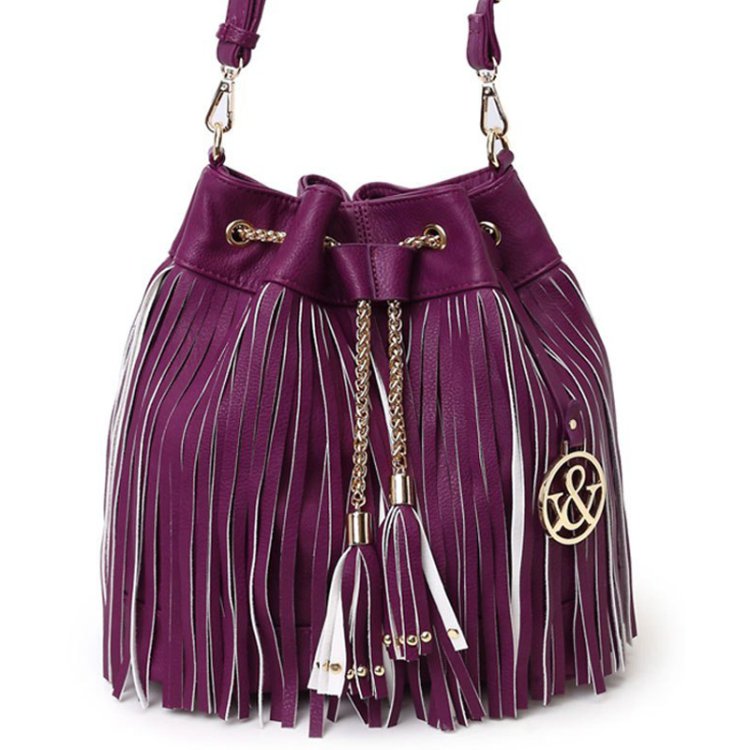 Purple Purple Fashion Fringe Handbag