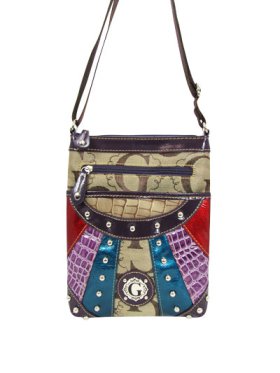 Purple Signature Style Crossbody Purse