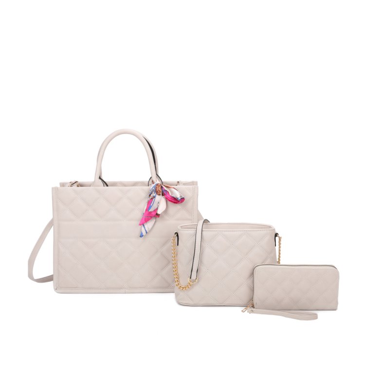 3 IN 1 Fashion Handbag with Crossbody Bag and Wallet set