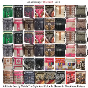 48 Crossbody Purses Signature Style Close Out Collection - Lot B