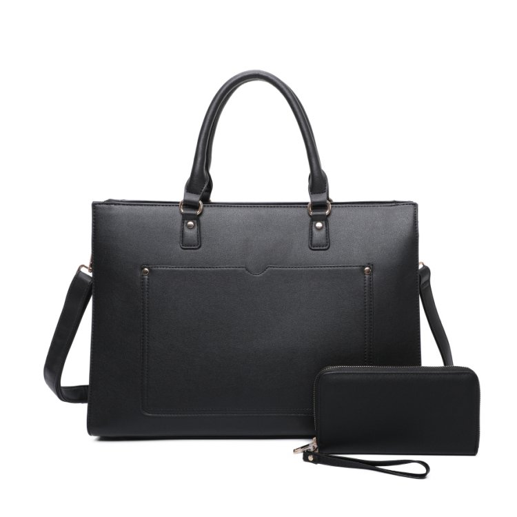 Black Fashion 2-in-1 Handbag And Wallet