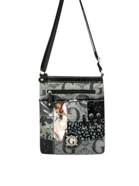 Gray Signature Style Crossbody Purse