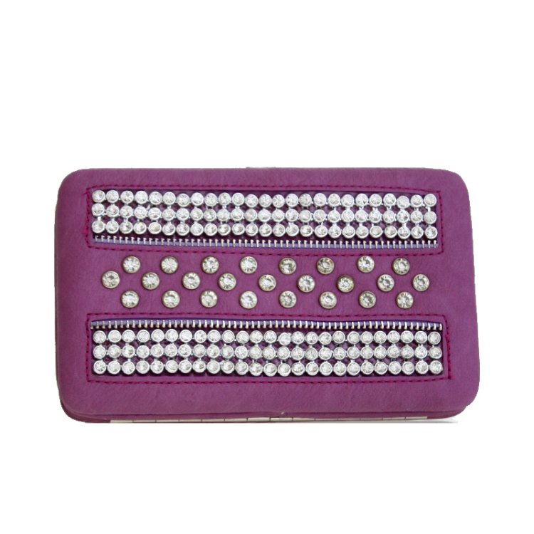 Lavender Western Cowgirl Trendy Hard Case Wallet