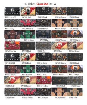 40 Wallets Clearance - Lot A ($.99 EA.)