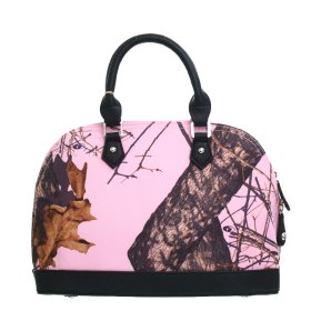 Black "Mossy Pine" Camouflage Print Handbag - MT1-507293