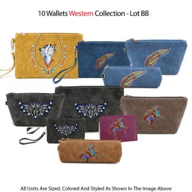 10 Wallets Western Collection Close Out - Lot BB