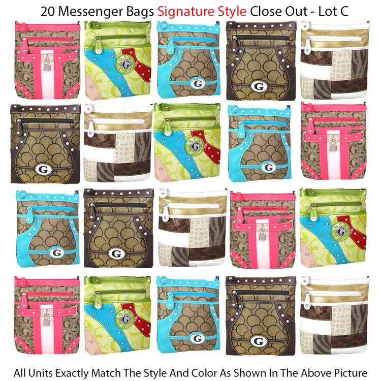 20 Crossbody Purses Signature Style Close Out Collection - Lot C