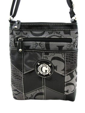 Gray Signature Style Crossbody Purse