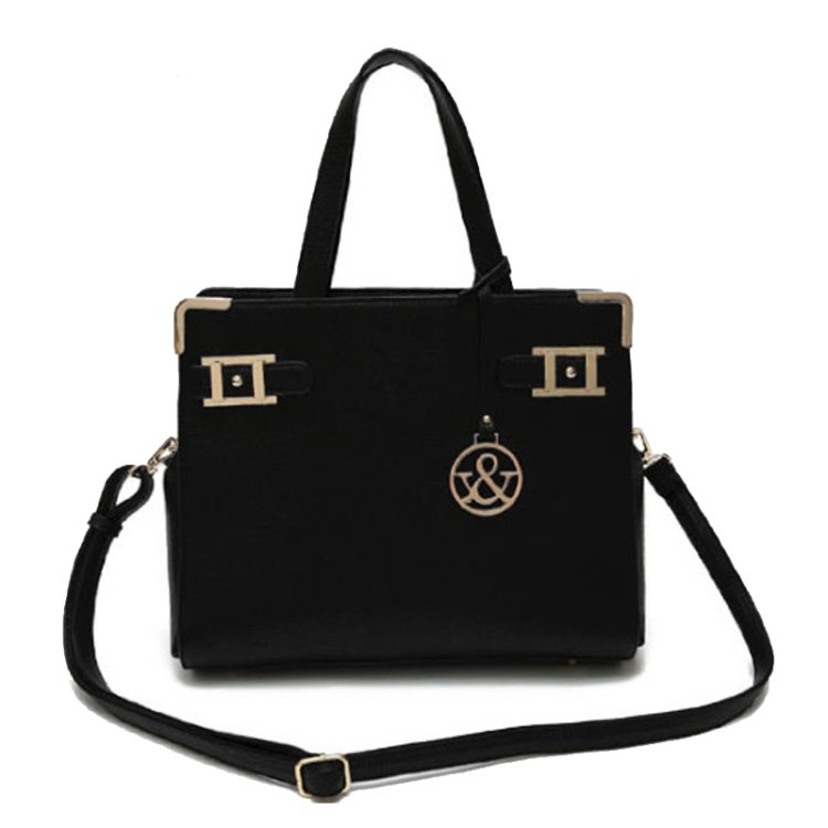 Black Belt W/square Metal Fashion Bag