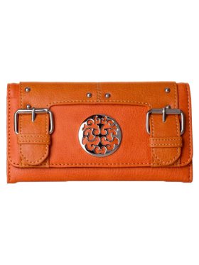 Orange Signature Style Wallet