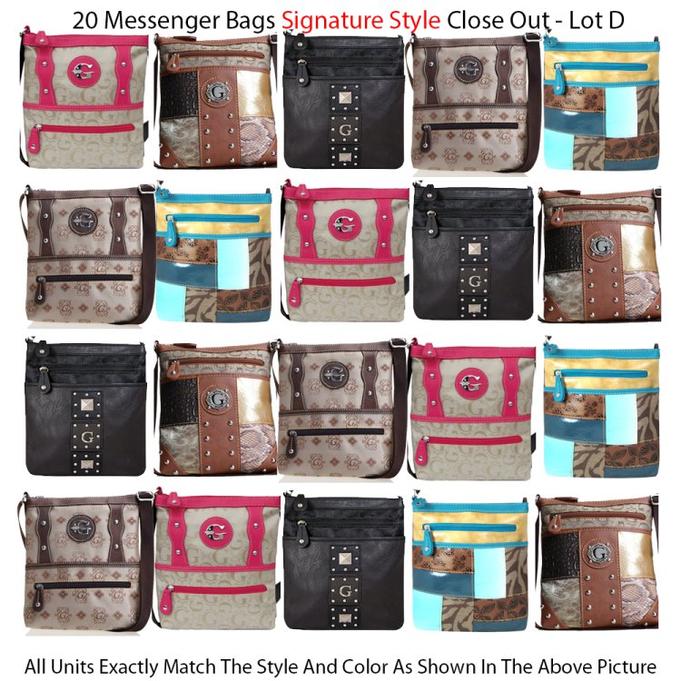 20 Crossbody Purses Signature Style Close Out Collection - Lot D