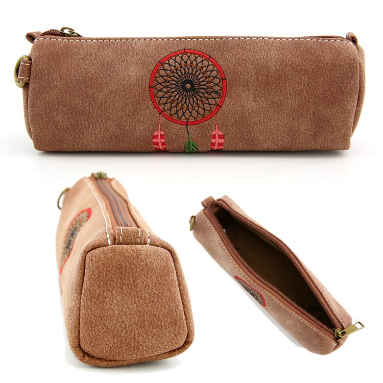 Brown Western Coin Purse Wallet Pouch Makeup Bag