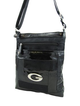 Solid Black Signature Style Crossbody Purse