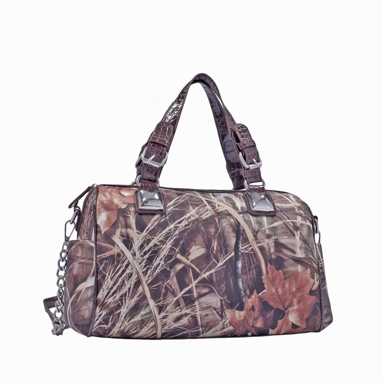 Black Realtree® Classic Camouflage Duffel Bag with Belted Straps