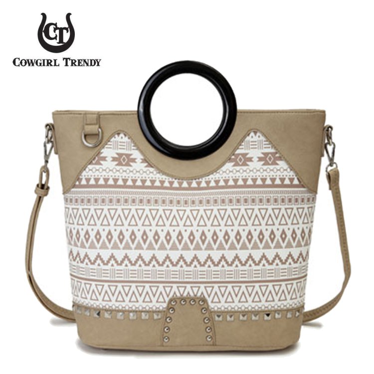 Natural 'Cowgirl Trendy' Aztec Print Handbag