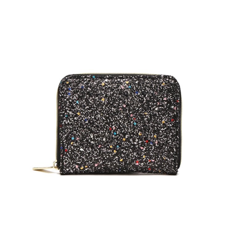 Black Shiny Fashion Small Wallet