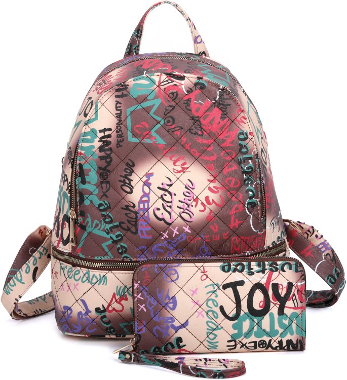 Multi Graffiti Backpack 2-in-1 Set
