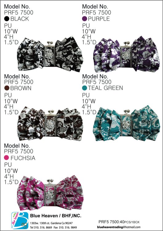 Black Fashion Kiss Lock Clutch Bag