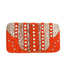 Orange Fashion Hard Case Wallet - SST 4326