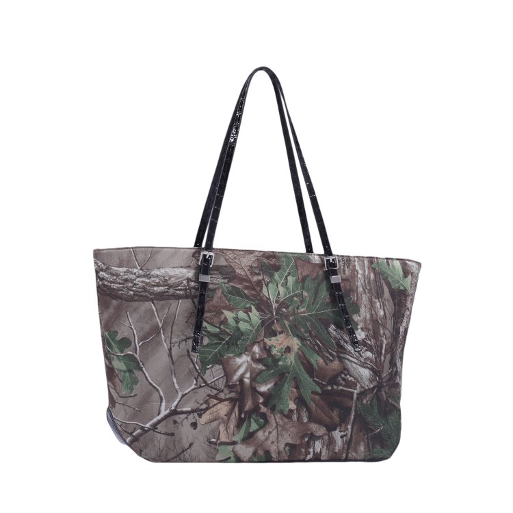 Black Realtree® Classic Camouflage Tote Bag with Belted Straps