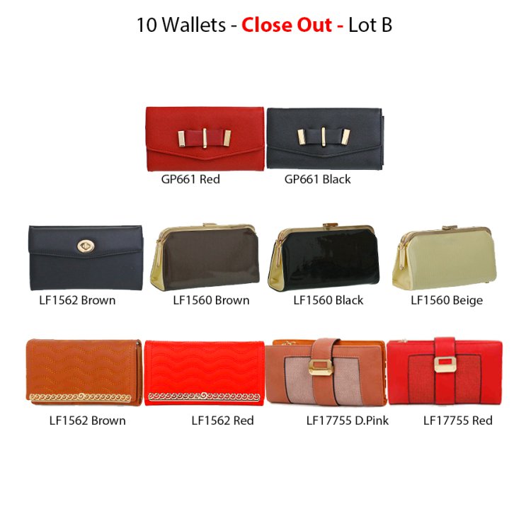 10 Fashion Wallets Close Out - Lot B