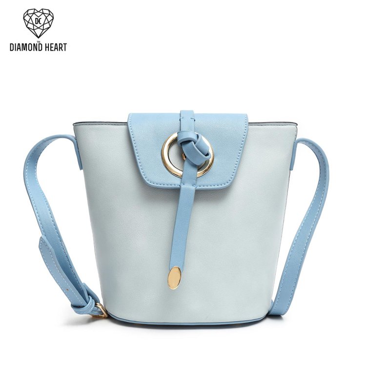 Sterling Diamond Heart Bucket Handbag