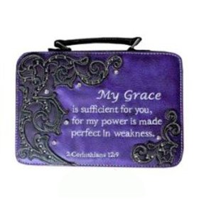 Purple Christian Bible Embroidery Case - BL13502W151