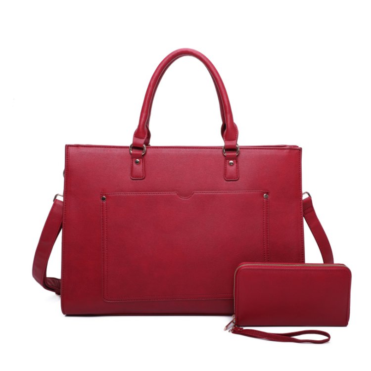 Burgundy Fashion 2-in-1 Handbag And Wallet