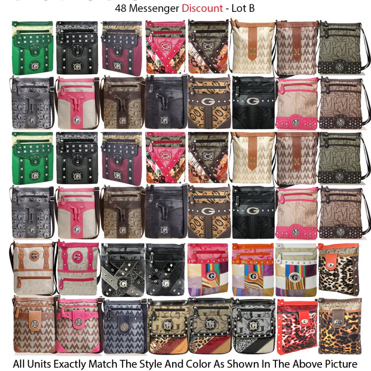 48 Crossbody Purses Signature Style Close Out Collection - Lot B