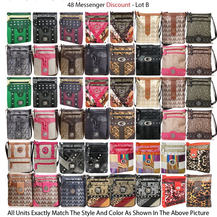 48 Crossbody Purses Signature Style C/O Lot B ($1.85 EA.)