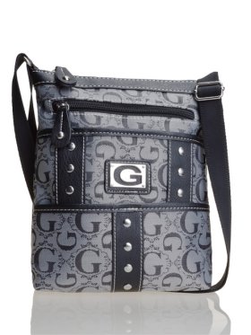 Gray Signature Style Crossbody Purse