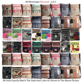 48 Crossbody Purses Signature Style Close Out Collection - Lot C