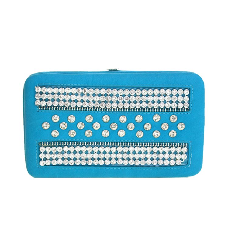Turquoise Western Cowgirl Trendy Hard Case Wallet