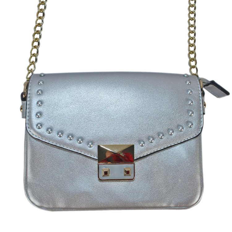 Silver Fashion Crossbody Bag