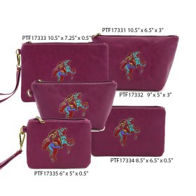 Burgundy Travel Makeup Toiletry Wallet Pouch Bag