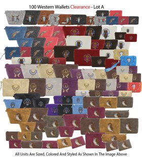 100 Wallets Western Collection Close Out - Lot A