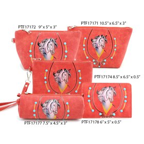Coral Travel Makeup Toiletry Wallet Pouch Bag