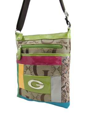 Green Signature Style Crossbody Purse
