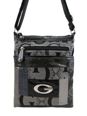 Gray Signature Style Crossbody Purse