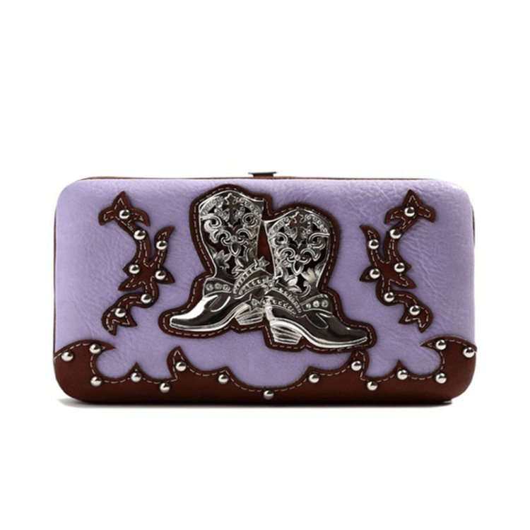 Lavender Cowgirl Trendy Western Wallet