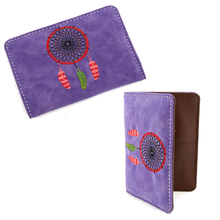 Purple Western Small Card Wallet