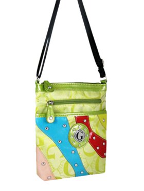 Green Signature Style Crossbody Purse
