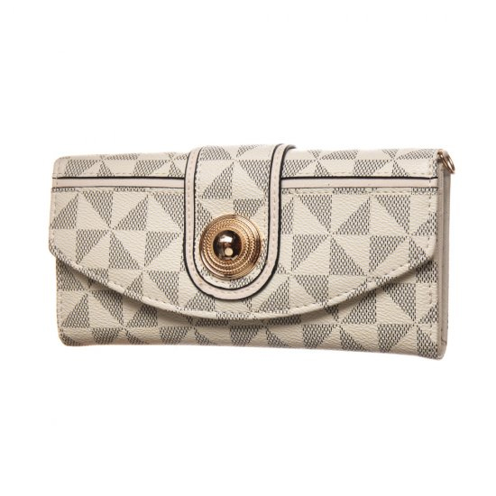 White Designer Signature Wallet