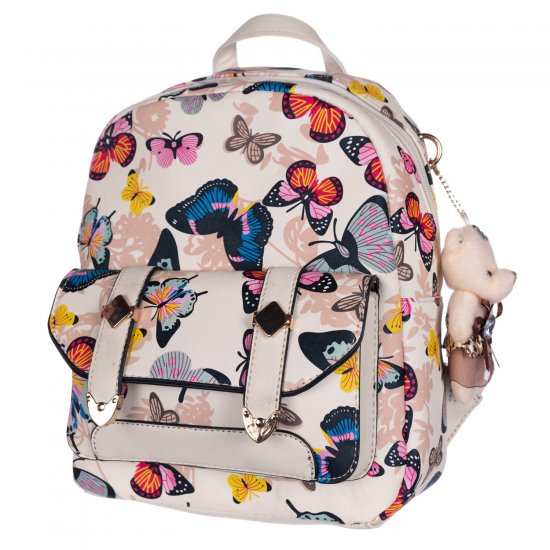 Beige Signature Inspired Fashion Backpack