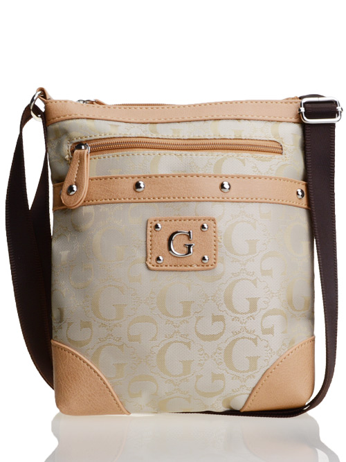 Tan Signature Style Crossbody Purse With Wallet