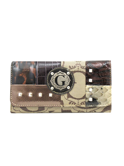 Brown Signature Style Wallet - KW173