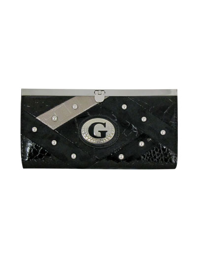 Solid Black Signature Style Wallet